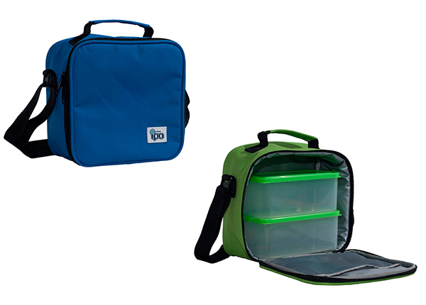 Bolsa térmica Lanchipa com duas marmitas no interior